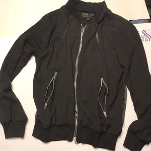 Walter Baker New York Macy zip up Black shirt XS new